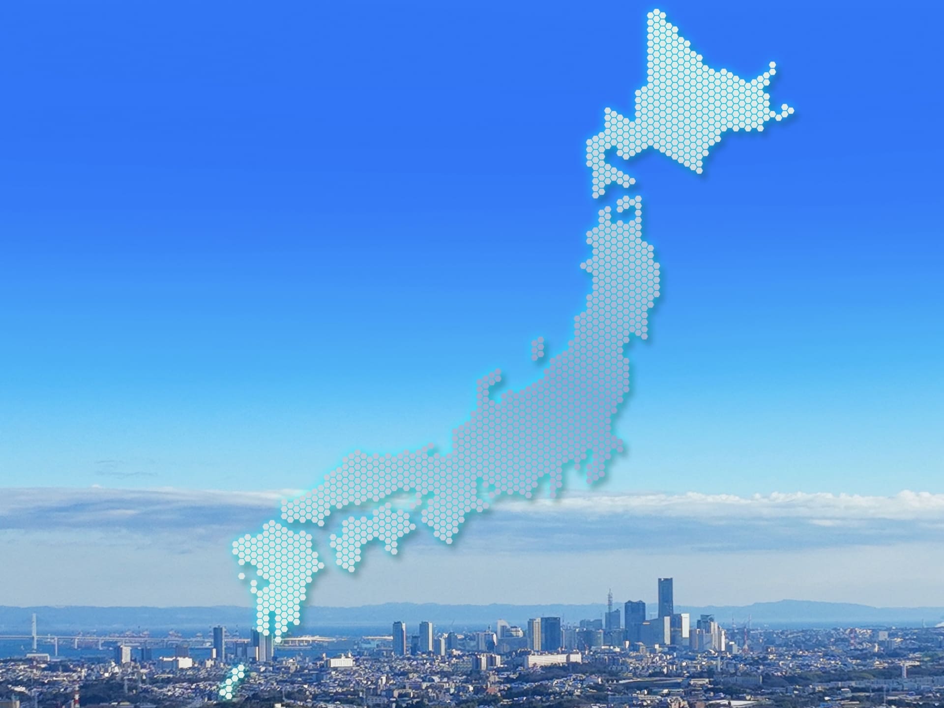 Air tuneのオンライン全国対応を示す日本地図